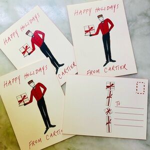2 brand new Cartier holiday postcards